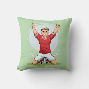 Soccer player man cushion