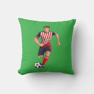 Soccer player man cushion