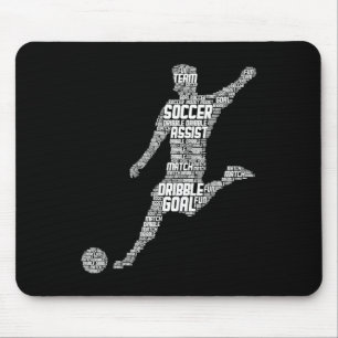 Soccer Player Men Kids Boys Mouse Mat