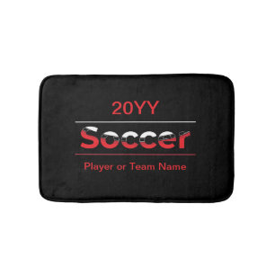 Soccer Player - Minimalist Art Geometric Arch Bath Mat