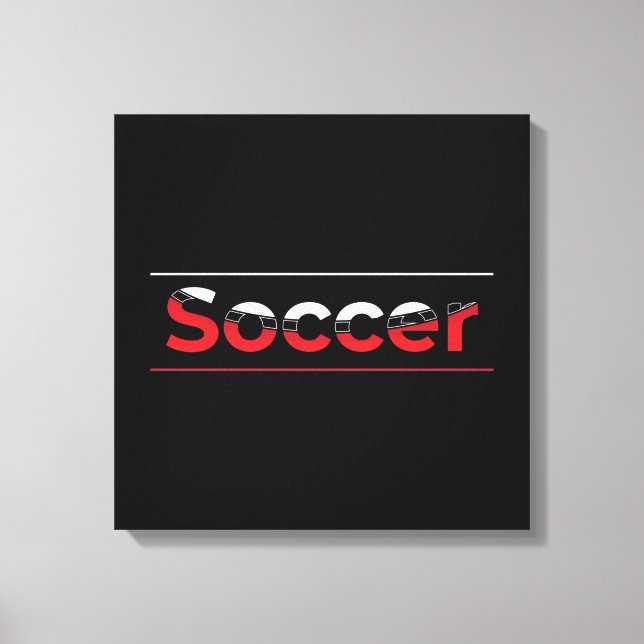 Soccer Player - Minimalist Art Geometric Arch Canvas Print (Front)
