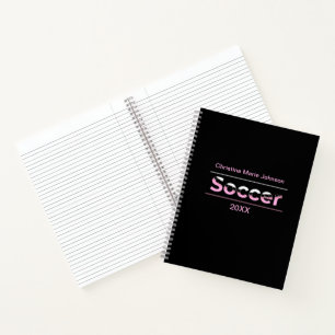 Soccer Player Minimalist Word Art - Arch Notebook