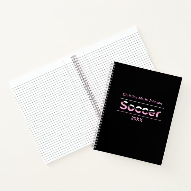 Soccer Player Minimalist Word Art - Arch Notebook (Inside)