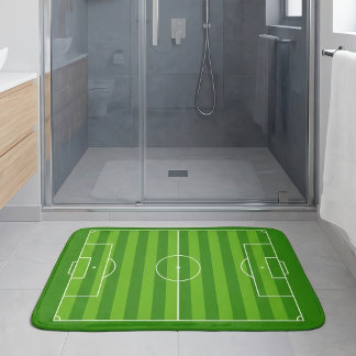 Soccer Player or Coach Soccer Field/Football Pitch Bath Mat