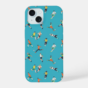 Soccer Player Pattern iPhone 15 Case