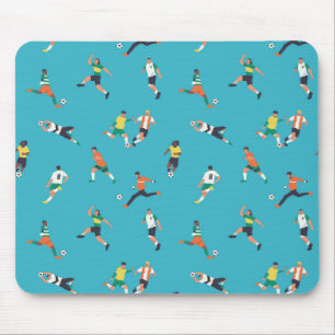 Soccer Player Pattern Mouse Mat