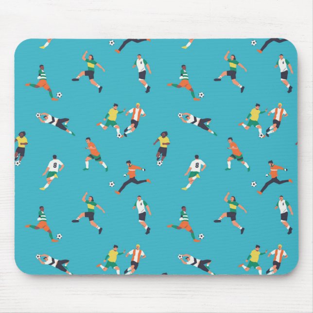 Soccer Player Pattern Mouse Mat (Front)