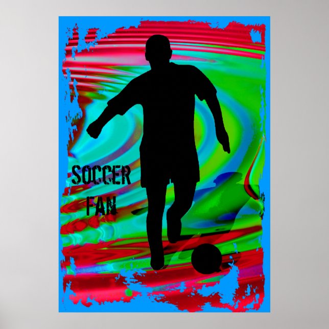 Soccer Player & Radical Rainbow Poster (Front)