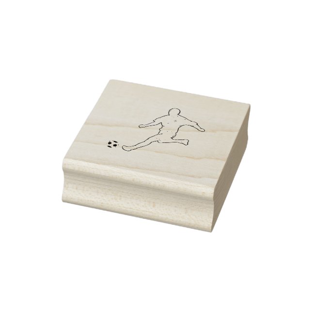 soccer player rubber stamp (Stamp)