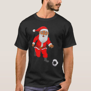 Soccer Player Santa Christmas Pajamas Funny Xmas B T-Shirt
