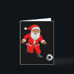 Soccer Player Santa Christmas Pyjamas Funny Xmas B Card<br><div class="desc">Soccer Player Santa Christmas Pyjamas Funny Xmas Boys</div>