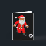 Soccer Player Santa Christmas Pyjamas Funny Xmas B Card<br><div class="desc">Soccer Player Santa Christmas Pyjamas Funny Xmas Boys</div>
