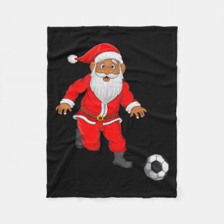 Soccer Player Santa Christmas Pyjamas Funny Xmas B Fleece Blanket