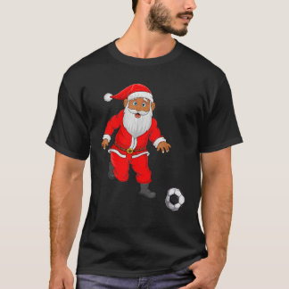 Soccer Player Santa Christmas Pyjamas Funny Xmas B T-Shirt