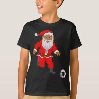 Soccer Player Santa Christmas Pyjamas Funny Xmas B T-Shirt