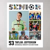 Soccer Player Senior Night Sports Photo Collage