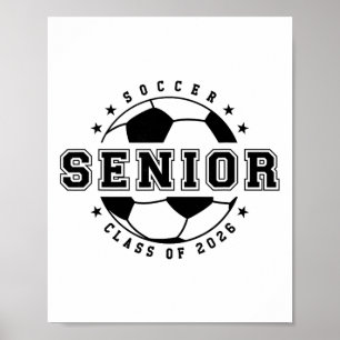 Soccer Player Senior Year Cl Of 2026 Graduate  Poster