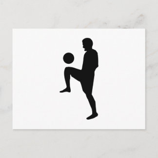 Soccer Player Silhouette Postcard