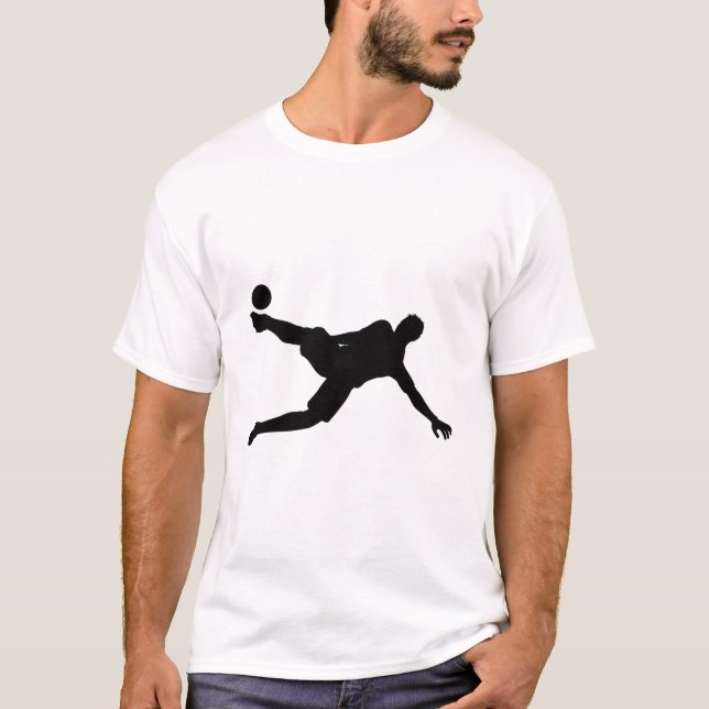 Soccer Player Silhouette T-Shirt Design (Front)