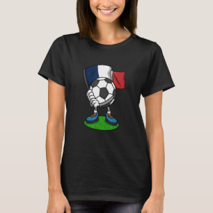 Soccer Player Soccer Ball With Flag France Soccer T-Shirt