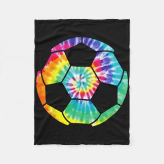 Soccer Player Soccer Ll Tie Dye Men Boys Girls Vin Fleece Blanket