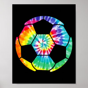 Soccer Player Soccer Ll Tie Dye Men Boys Girls Vin Poster