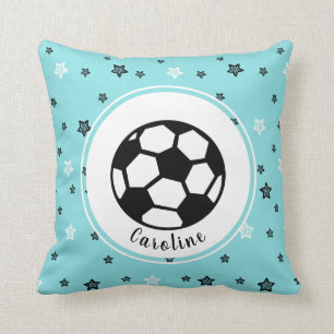 Soccer Player Sports Themed Personalised Boys Gift Cushion