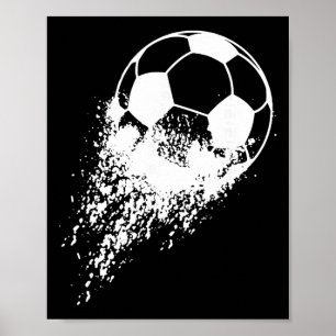 Soccer Player Sports Vintage Men Boys Soccer Byll  Poster