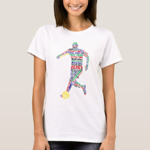 Soccer Player Typographic T-Shirt