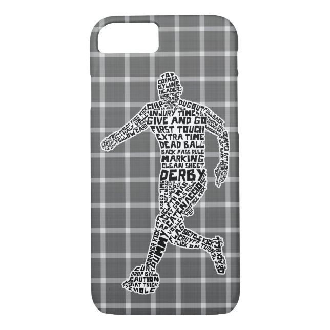 Soccer Player Typography Case-Mate iPhone Case (Back)