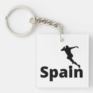 Soccer player using dot as a ball Spain   Key Ring
