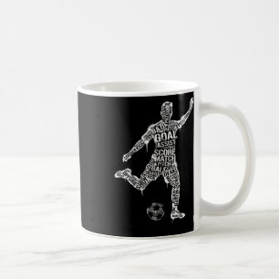 Soccer Player Word Art Goal Score Footll Fan Desig Coffee Mug