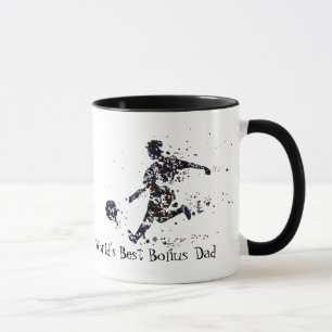 Soccer Player World's Best Bonus Dad Quote Mug