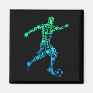 Soccer Player Youth Men Kids Boys Magnet