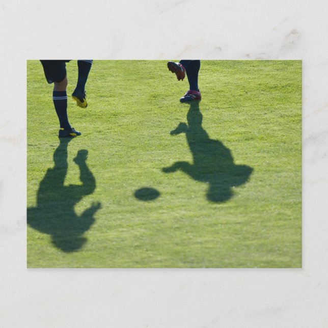Soccer players doing drills. postcard (Front)