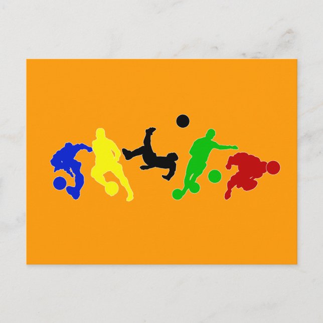 Soccer players   football sports fan postcard (Front)