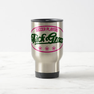 Soccer Players Kickgrass Travel Mug