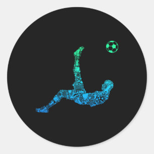 Soccer Players Men Classic Round Sticker