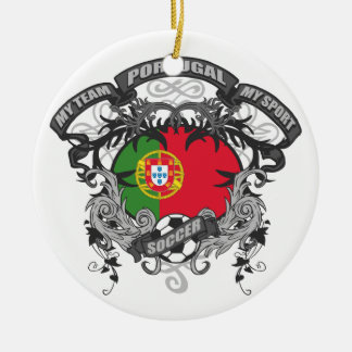 Soccer Portugal Ceramic Tree Decoration