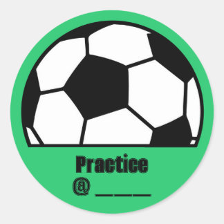 Soccer Practice Time Sticker