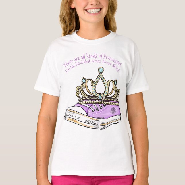 Soccer Princess Girl's T-Shirt (Front)