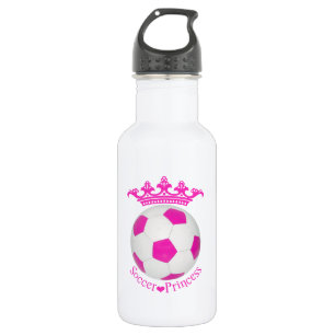 Soccer Princess, Pink Soccer ball 532 Ml Water Bottle