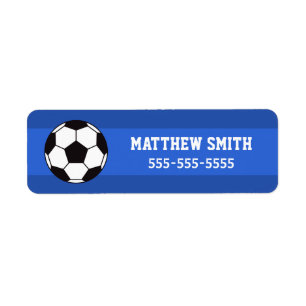 Soccer property labels - blue