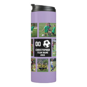 Soccer Purple  Thermal Tumbler