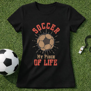 Soccer Quote My Piece Of Life Vintage Ball  T-Shirt