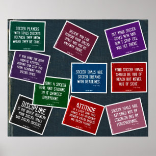 Soccer Quotes 10 Poster Collage in Colours on