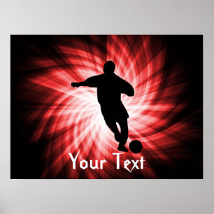 Soccer; red poster