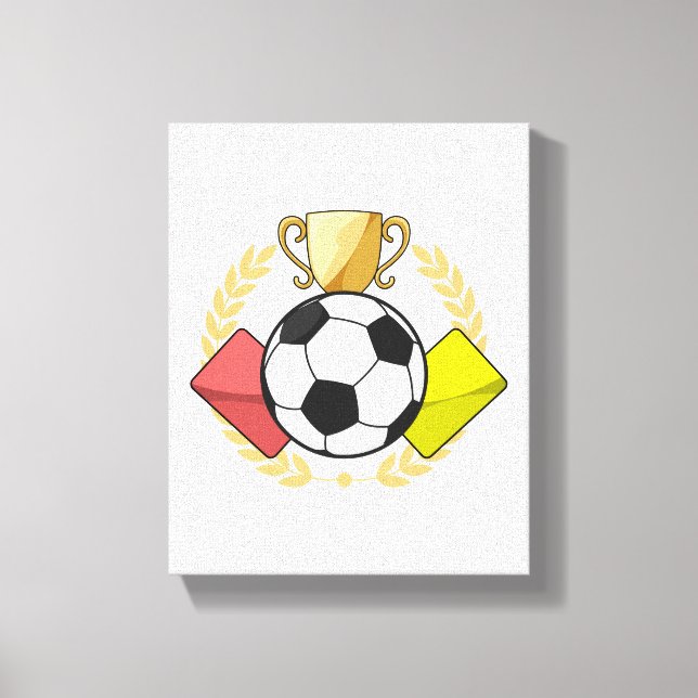Soccer red & yellow card Trophy Canvas Print (Front)