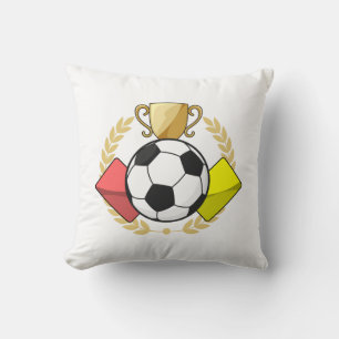 Soccer red & yellow card Trophy Cushion