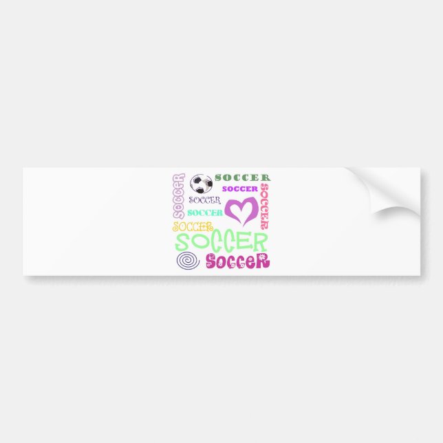 Soccer Repeating Bumper Sticker (Front)